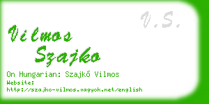 vilmos szajko business card